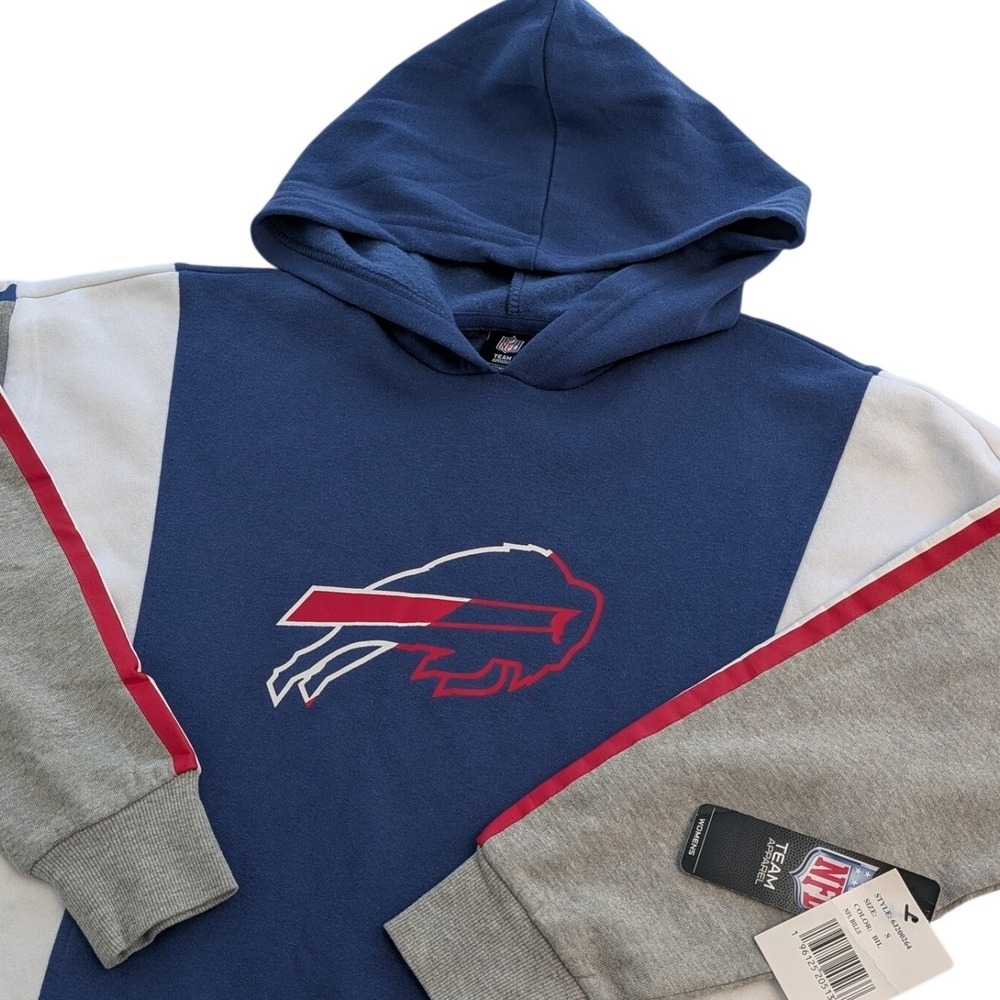 NFL Buffalo Bills Hoodie Dress Women Small Blue NWT Long Sweatshirt‎ 6J200264